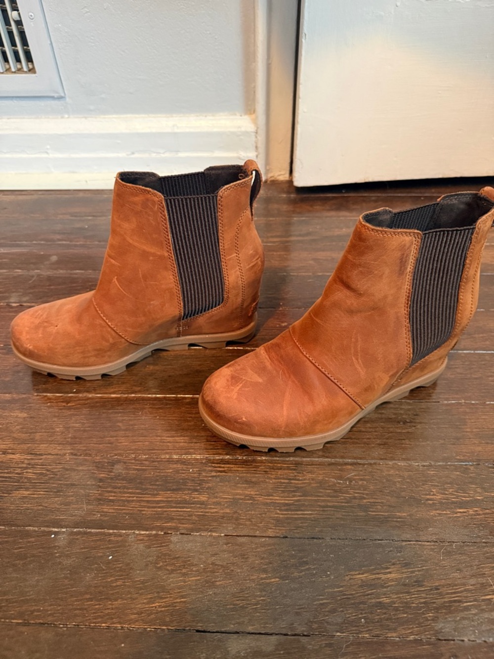 Sorel Suede Wedge Ankle Boots